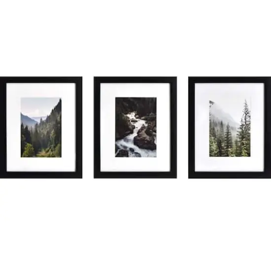 3 Pack Gallery&trade; Black Frame with Mat by Studio D&eacute;cor&reg; {1}