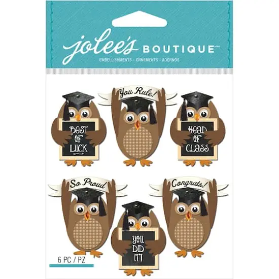 Jolee&rsquo;s Boutique&reg; Graduation Owl Dimensional Stickers {1}