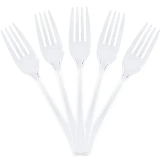 JAM Paper Clear Premium Plastic Forks, 20ct. {1}