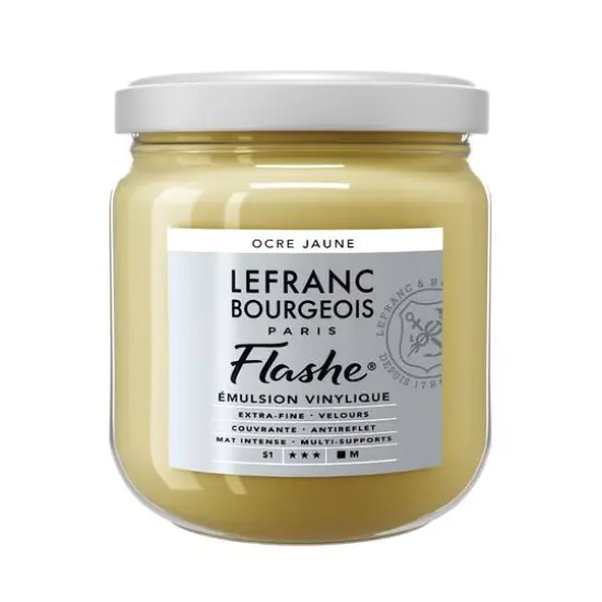 Lefranc & Bourgeois Flashe&reg; Matte Artist's Color, 400mL Yellow Ochre {1}