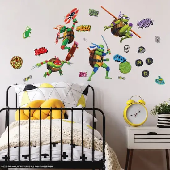 RoomMates Teenage&nbsp;Mutant&nbsp;Ninja Turtles&nbsp;Mutant&nbsp;Mayhem&nbsp;Characters&nbsp;Peel & Stick Wall Decals {4}