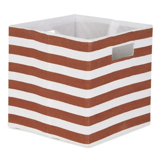 DII&reg; Striped Square Storage Cube Cinnamon {1}