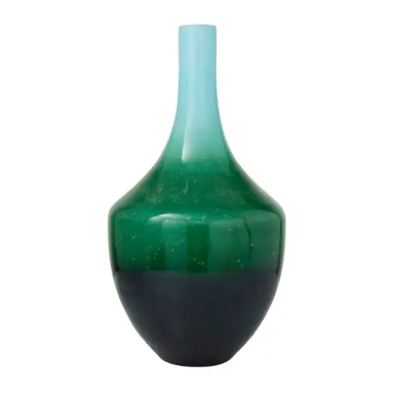 Green Glass Modern Vase, 22" x 12" x 12" {3}
