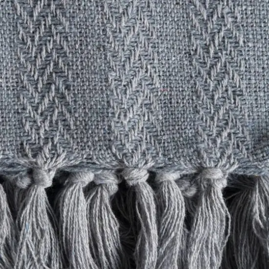 DII&reg; Cool Gray Solid Textured Throw {3}