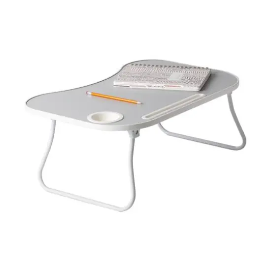 Gray & White Collapsible Folding Lap Desk {10}
