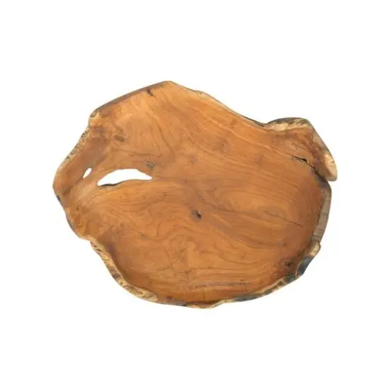 Hello Honey&reg; 19.5" Decorative Hand-Carved Teakwood Bowl {5}