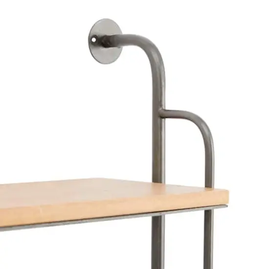 Brown Iron Industrial Wall Shelf, 33" x 25" x 7" {4}