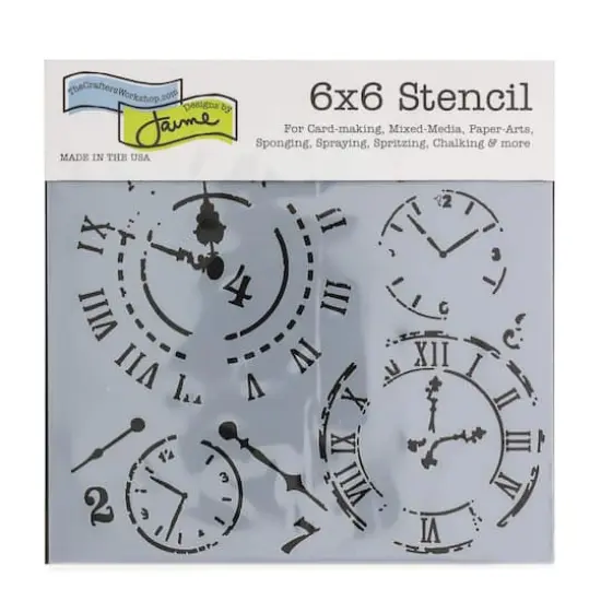 The Crafter's Workshop Time Travel Stencil, 6" x 6" {1}