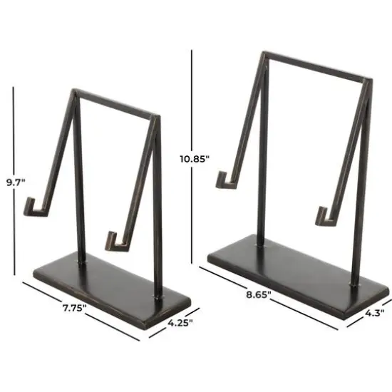 Black Metal Modern Abstract Easel Set {6}