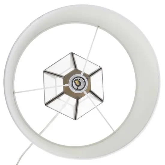 Lalia Home 18" Transparent Triagonal Brass Table Lamp {11}