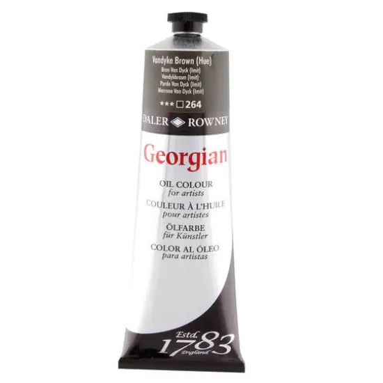 Daler-Rowney&reg; 225mL Georgian Oil Paint Van Dyke Brown Hue {1}