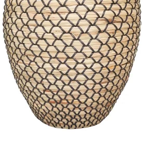 Brown Seagrass Tall Woven Floor Vase 11" x 11" x 20" {5}