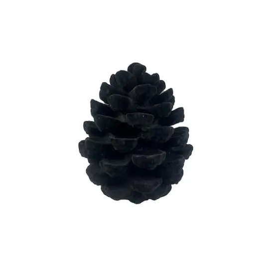 7.25" Black Flocked Pinecone Tabletop D&eacute;cor by Ashland&reg; {1}