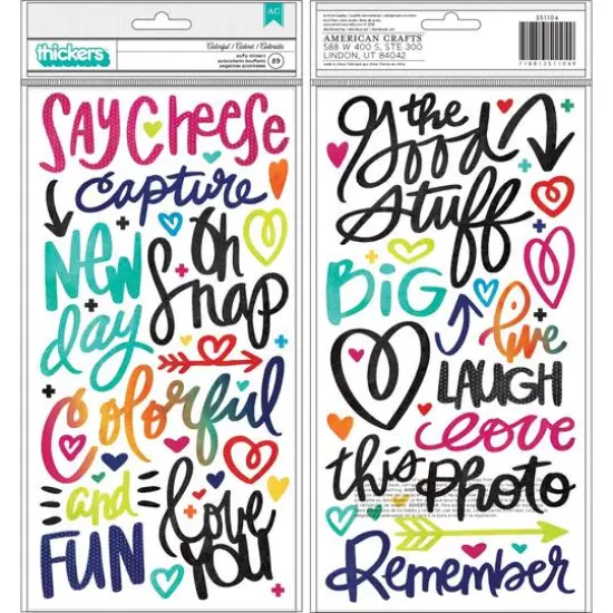 Vicki Boutin Color Kaleidoscope Thickers&trade; Colorful Phrases Puffy Stickers {1}