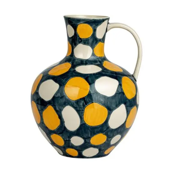 Hello Honey&reg; 10.5" Dotted Elegance Multicolored Stoneware Jug {12}