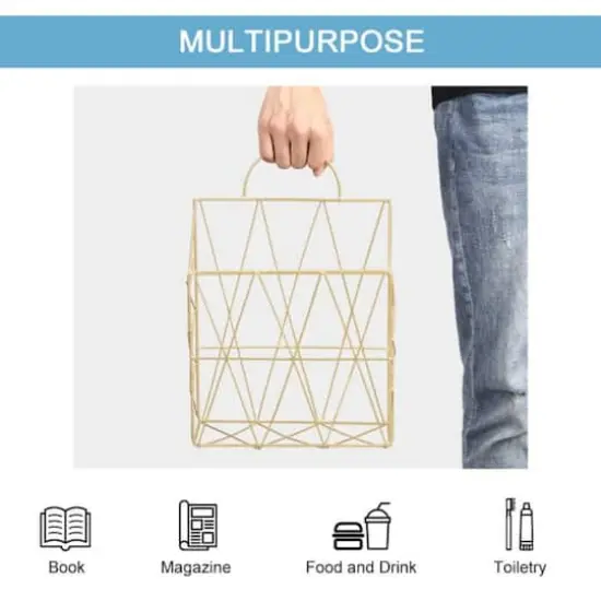 NEX&trade; Gold Wall-Mounted Metal Files Holder {5}