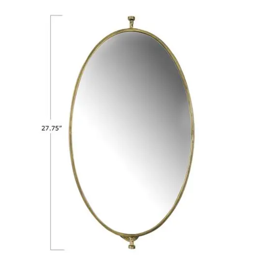 Hello Honey&reg; 27" Gold Pivoting Oval Wall Mirror {6}