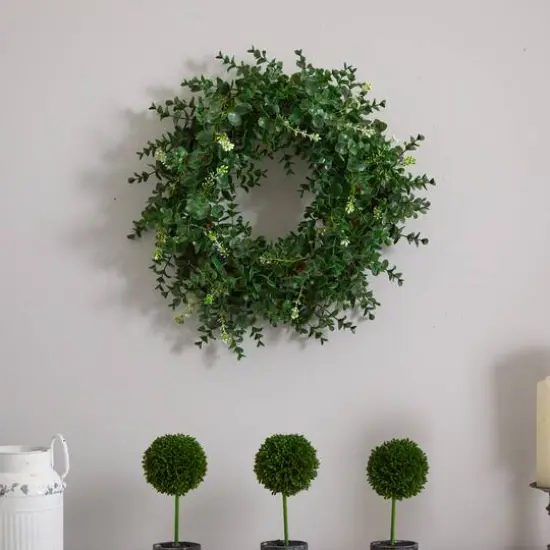 18&rdquo; Double Ring Eucalyptus Wreath {6}