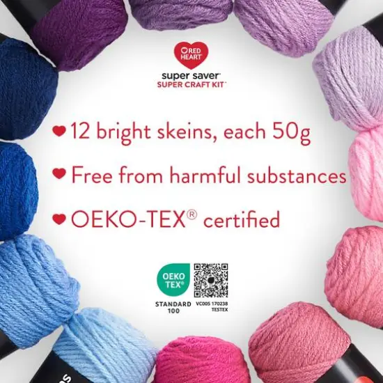 Red Heart&reg; Super Saver&reg; 12 Skein Super Craft Yarn Kit Gradients {6}