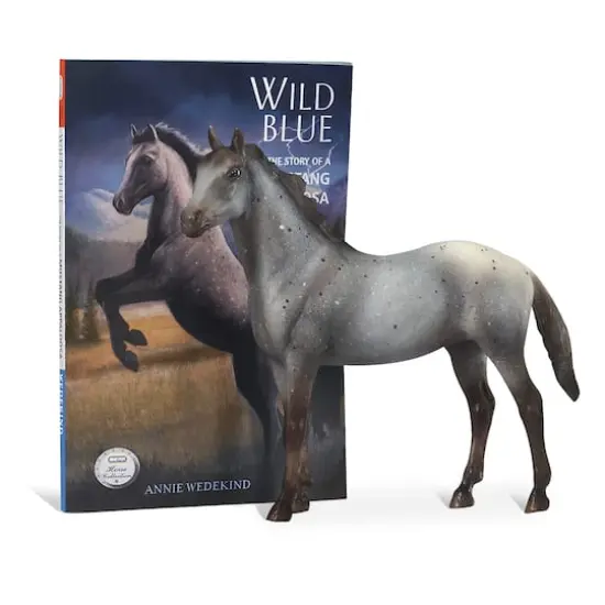 Reeves Horse Wild Blue Figurine & Book Set {1}
