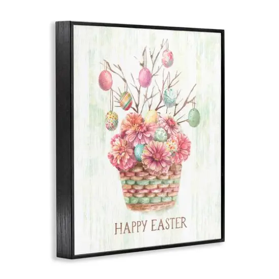 Stupell Industries Happy Easter Bouquet Framed Giclee Art Black {4}