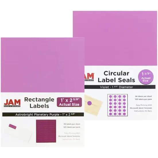 JAM Paper Violet Mailing Address Label Combo Set {1}