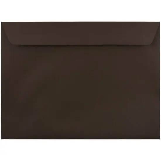 JAM Paper 9.5" x 12.62" Chocolate Brown Premium Booklet Envelopes {2}
