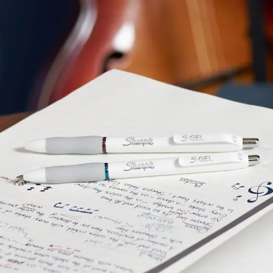 Sharpie® S-Gel™ 0.7mm Medium Point Classic Pens with White Fashion Barrel, 4ct. {6}