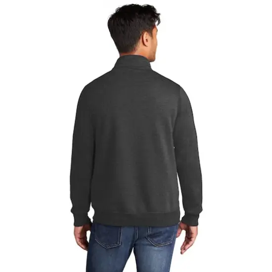 Port & Company&reg; Core Fleece 1/4 Zip Pullover Sweatshirt Dark Heather Grey {6}