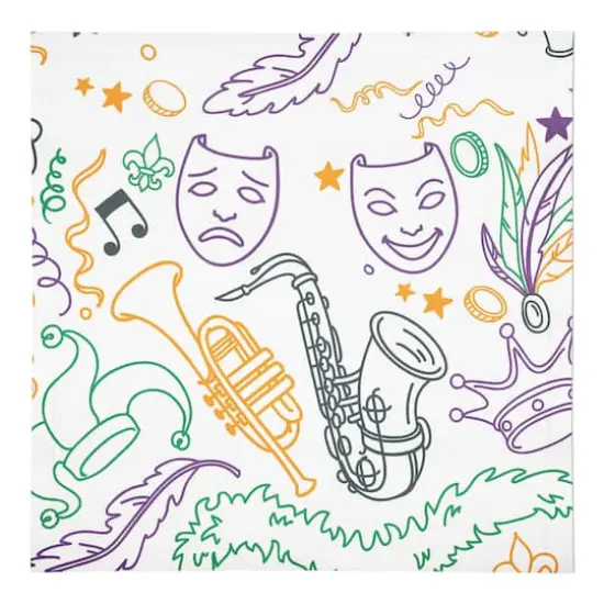 Mardi Gras Graffiti Cloth Napkin {1}