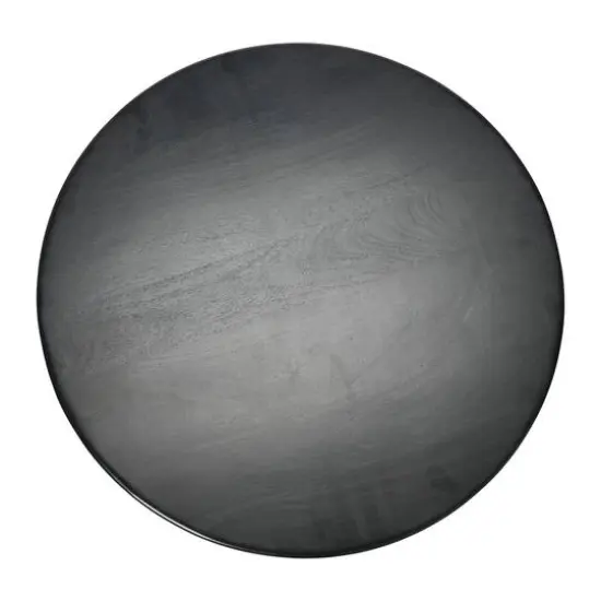 Hello Honey® 26" Bohemian Wood Coffee Table with Woven Cane Sides Black Finish {6}