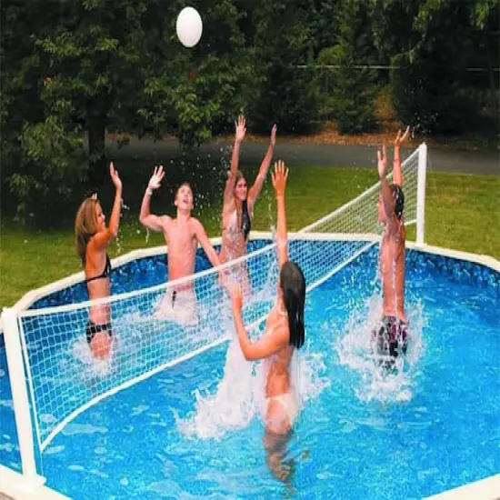 Swim Central 30ft. Pool Jam Combo Basketball & Volleyball Swimming Pool Game {4}