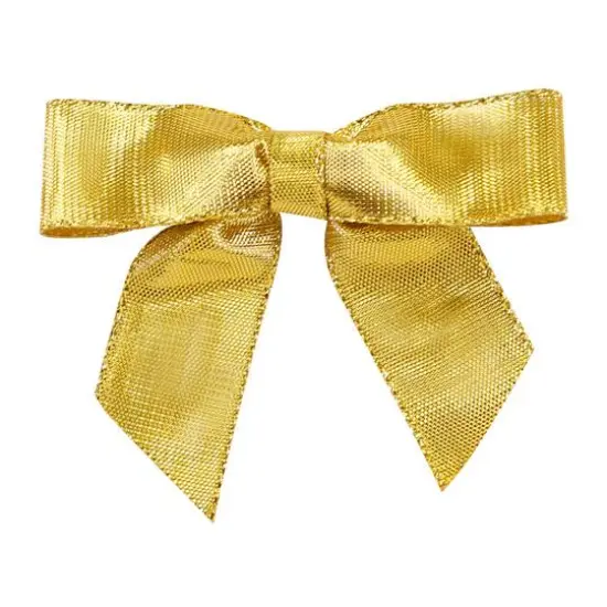 JAM Paper 3" Metallic Lame Twist Tie Bows, 100ct. Gold {2}