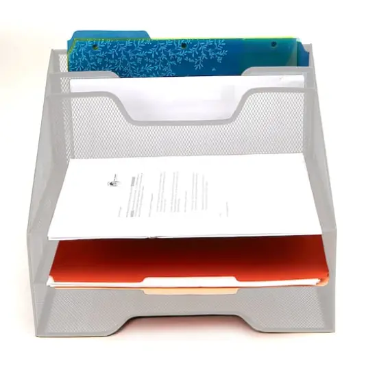 Mind Reader 5-Compartment Desk Organizer White {7}