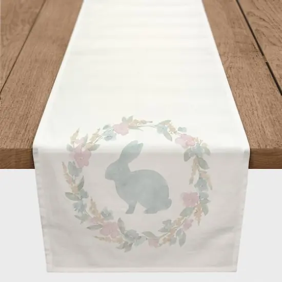 Easter Wreath 1 16" x 72" Poly Twill Table Runner {1}