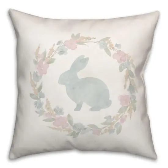 Easter Wreath Pillow 2 18" x 18" Throw Pillow {1}