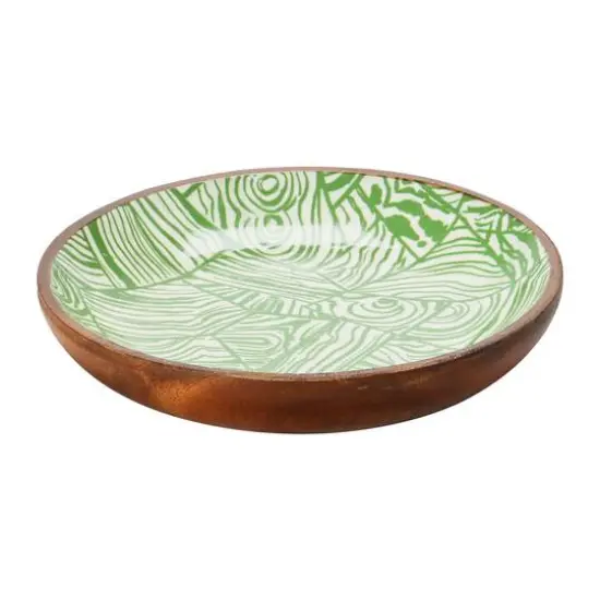 Hello Honey&reg; Enameled Acacia Wood Print Bowls Set {5}