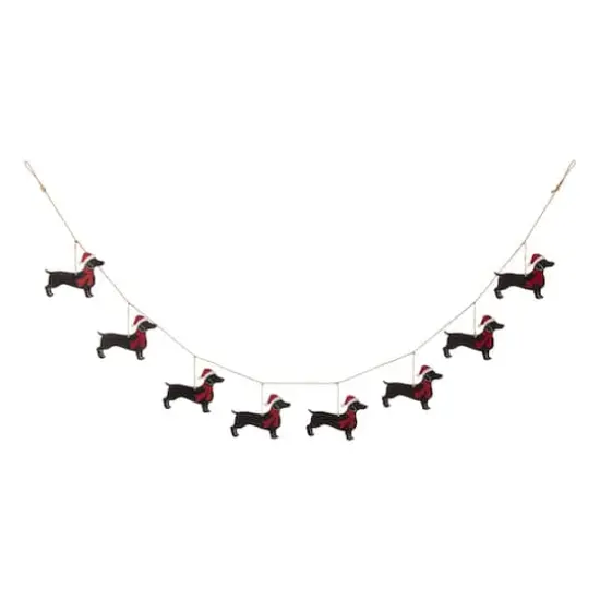 Glitzhome&reg; 6ft. Metal Christmas Dog Garland {1}