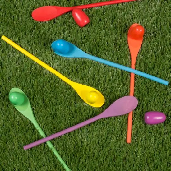 Toy Time Wooden Egg & Spoon Race Game Set {7}