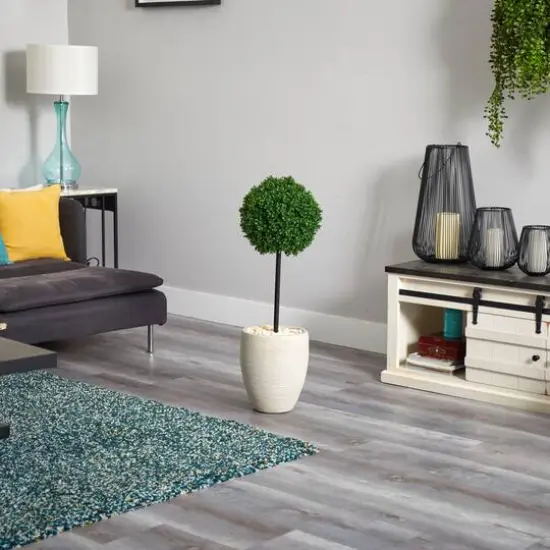 3ft. Boxwood Ball Topiary Tree in Oval Planter {6}