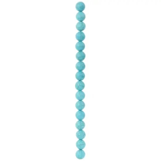Turquoise Dyed Reconstituted Howlite Round Beads, 12mm by Bead Landing&trade; {4}