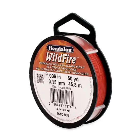 Beadalon&reg; Wildfire&trade; 0.15mm Bead Weaving Thread, 50yd. Red {1}