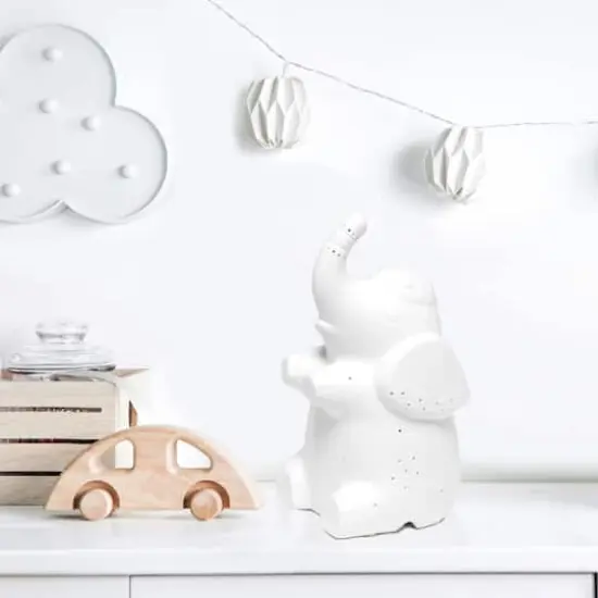 Simple Designs Porcelain Elephant Shaped Table Lamp {5}