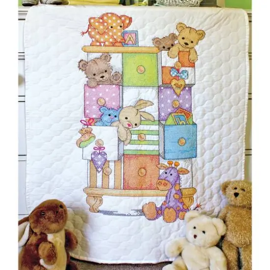 Dimensions&reg; Baby Hugs Quilt Stamped Cross Stitch Kit, Baby Drawers {1}