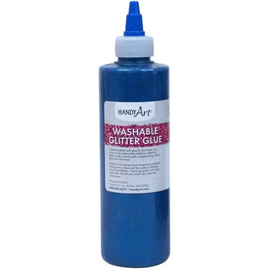 Handy Art&reg; 8oz. Washable Glitter Glue, 6ct. Blue {4}