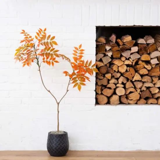 4ft. Autumn Minimalist Sumac Artificial Fall Tree  {3}