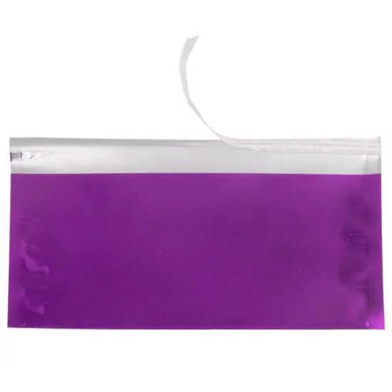 JAM Paper 4" x 9.5" Foil Self Adhesive Business Envelopes, 25ct. Purple {4}