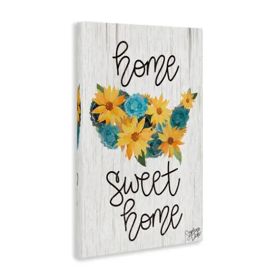Stupell Industries Floral Americana Phrase Canvas Wall Art {4}