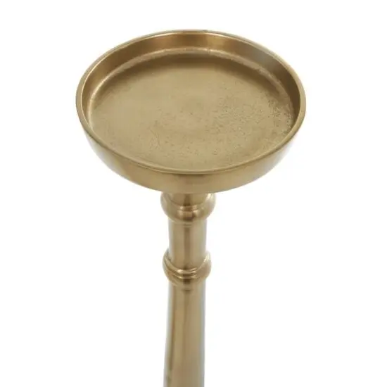 Aluminum Tall Floor Pillar Candle Holder Set Gold {8}