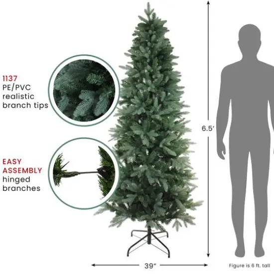 6.5ft. Unlit Real Touch&trade;️ Washington Frasier Fir Artificial Christmas Tree {5}